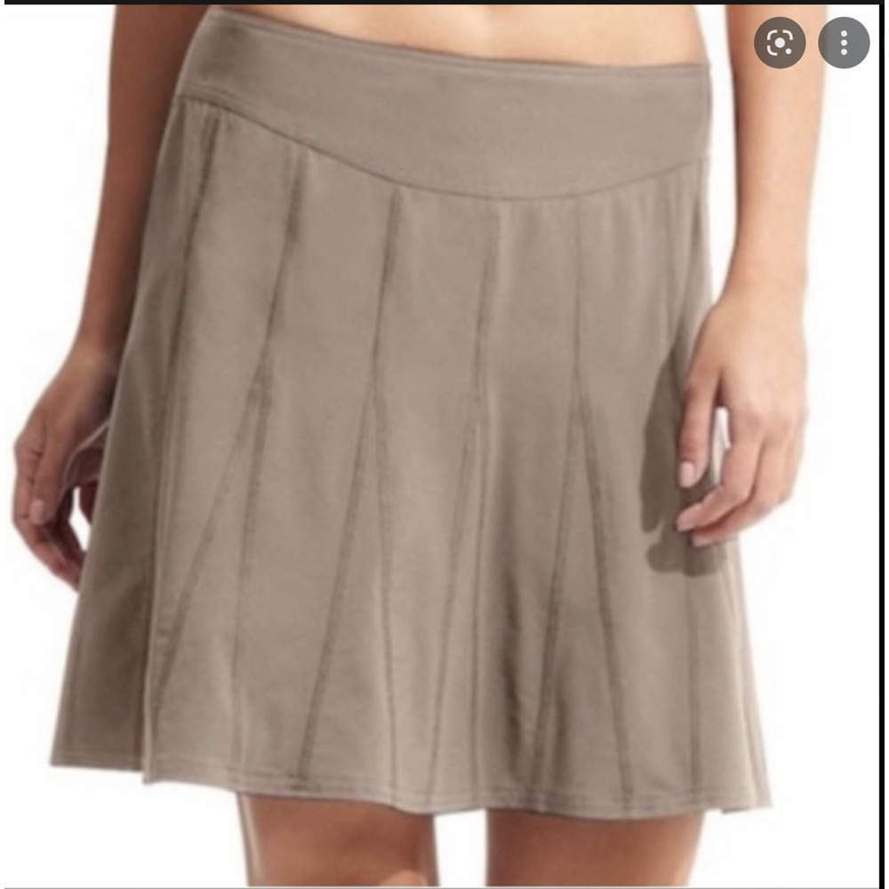 Athleta Wear About Pleated Athletic Skirt Skort Tan 2
